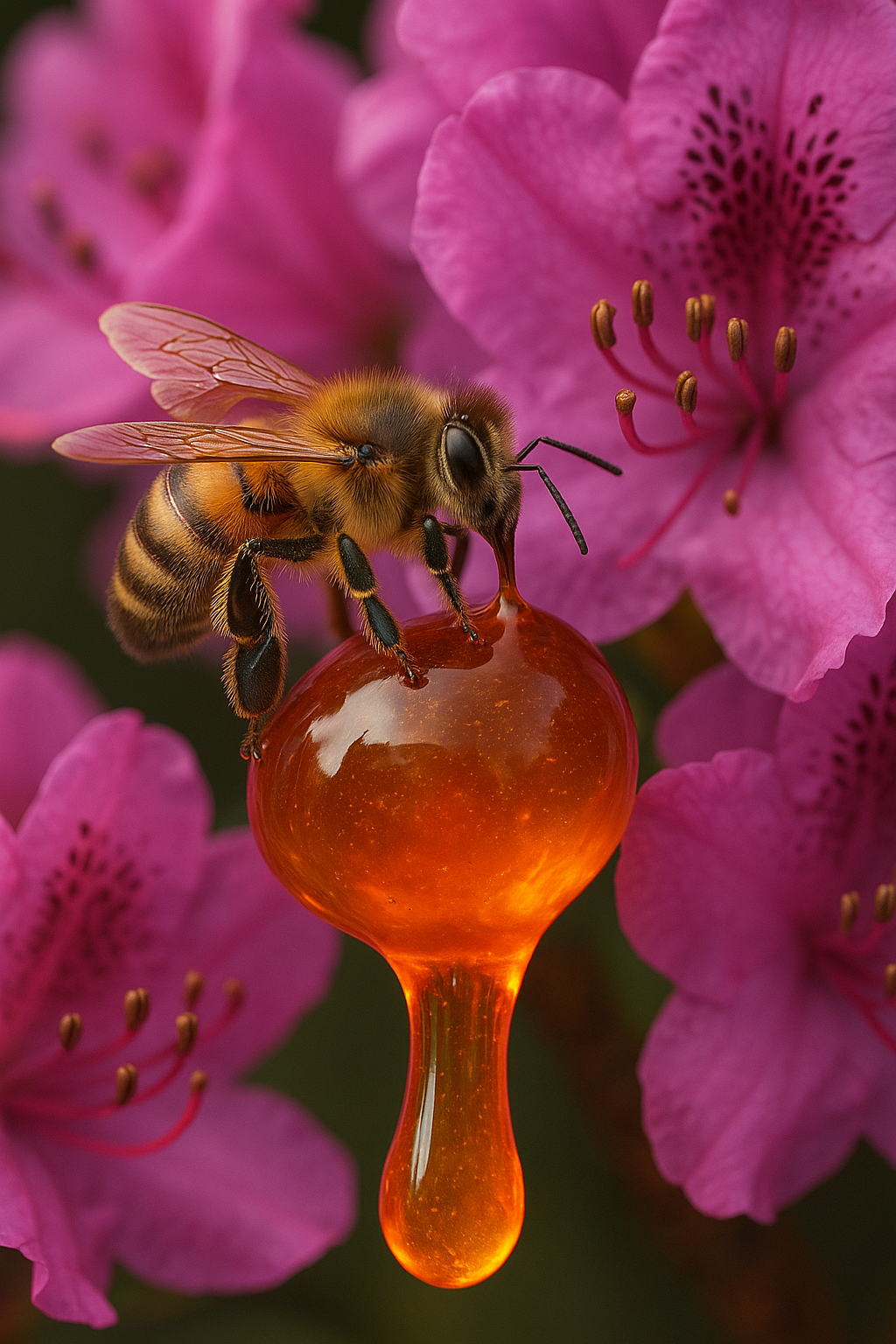 mad honey, giant bee, rhododendron flower nectar mad honey, giant bee, rhododendron flower nectar