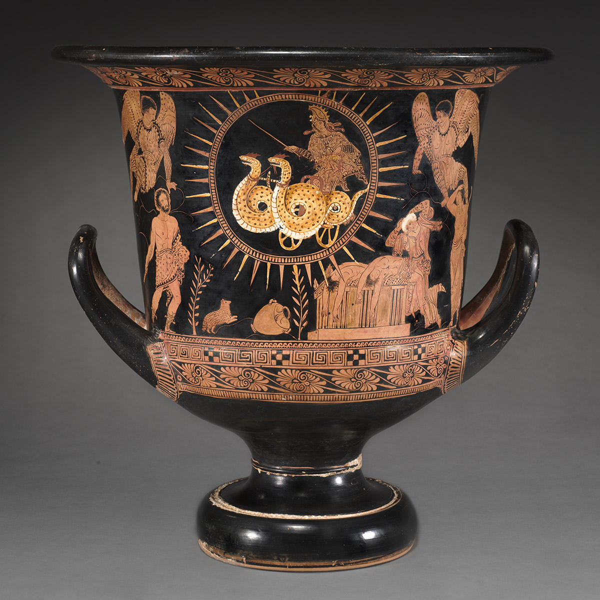 medea rides the beasts, therion, serpents